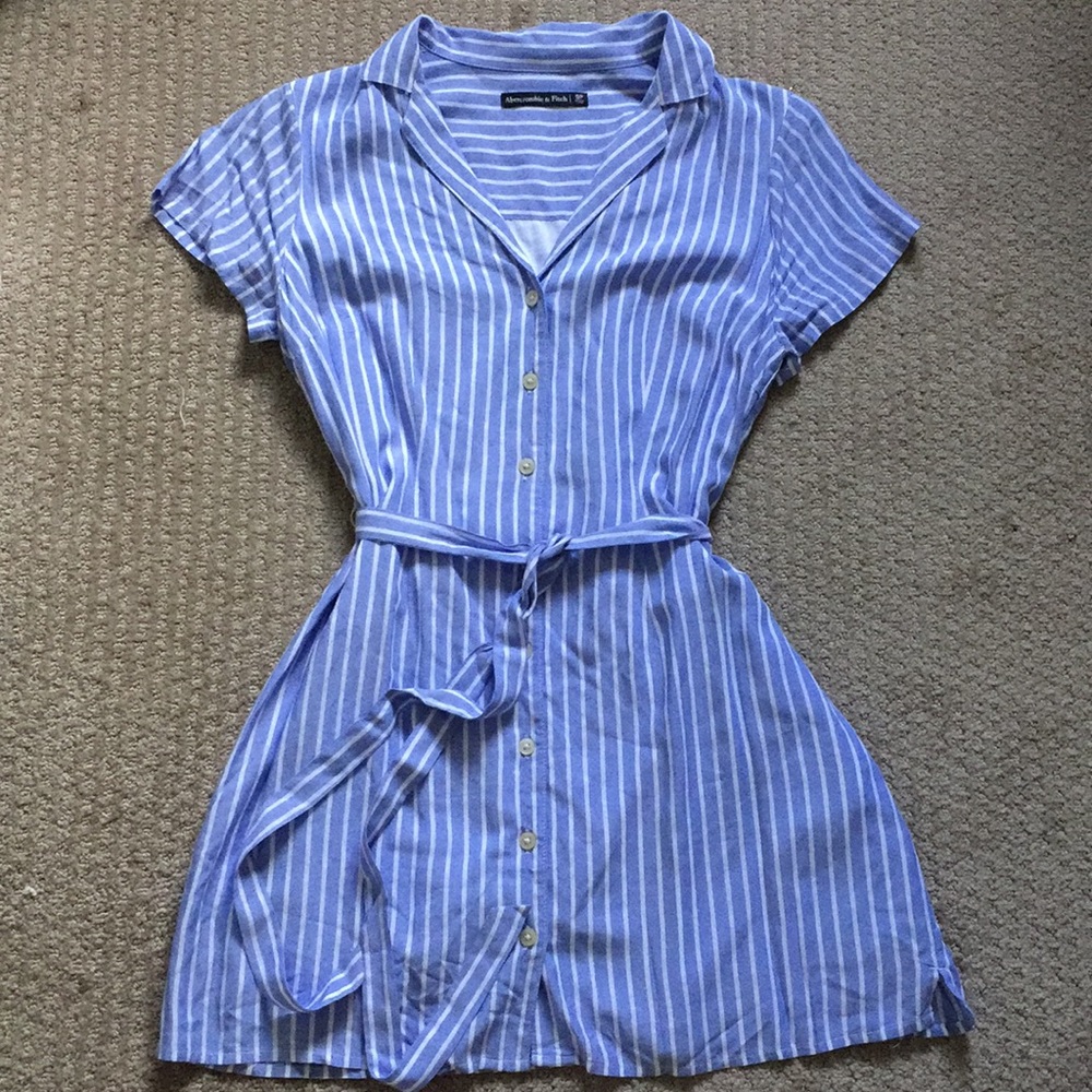 A&F Striped Shirt Dress (S Petite)